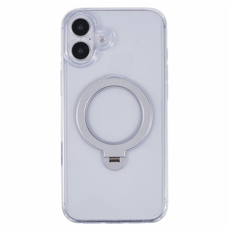 For iPhone 16 Case Magnetic Kickstand PC+TPU Clear Phone Cover with Camera Control Button