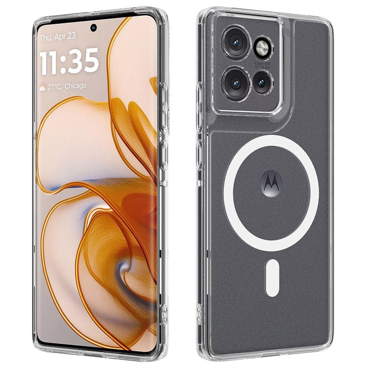 For Motorola Edge 50 Neo 5G / Moto S50 5G / Thinkphone 25 5G Clear Case TPU+Acrylic Magnetic Phone Cover Compatible with MagSafe