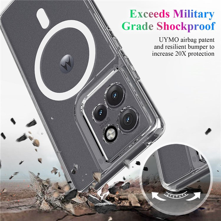 For Motorola Edge 50 Neo 5G / Moto S50 5G / Thinkphone 25 5G Clear Case TPU+Acrylic Magnetic Phone Cover Compatible with MagSafe