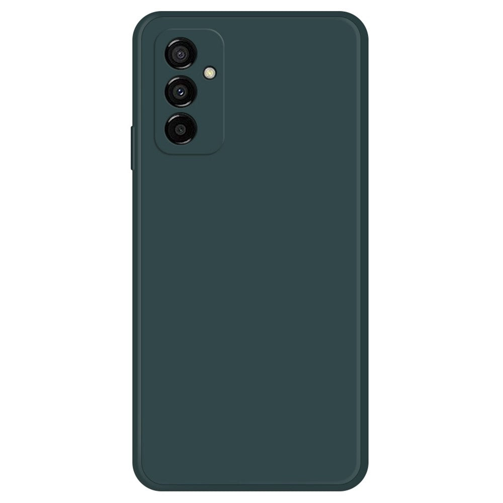 For Samsung Galaxy M23 5G / F23 5G Case Drop Resistant Rubberized TPU Straight Edge Phone Back Cover - Blackish Green