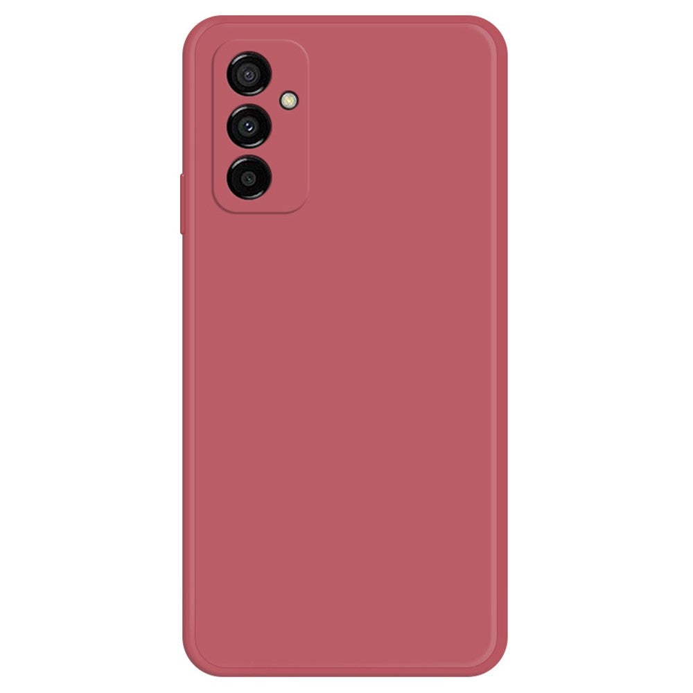 For Samsung Galaxy M23 5G / F23 5G Case Drop Resistant Rubberized TPU Straight Edge Phone Back Cover - Red