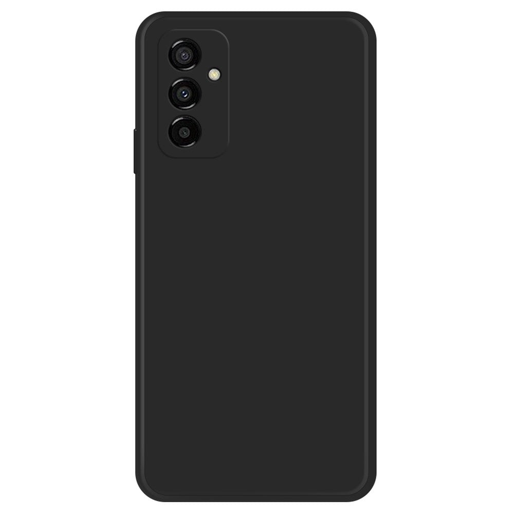 For Samsung Galaxy M23 5G / F23 5G Case Drop Resistant Rubberized TPU Straight Edge Phone Back Cover - Black