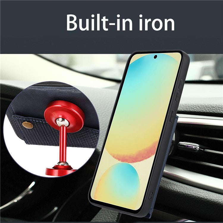 For Xiaomi Poco C75 4G / Redmi 14R 5G / 14C 4G Case Card Slots Kickstand Leather + TPU Phone Cover - Grey