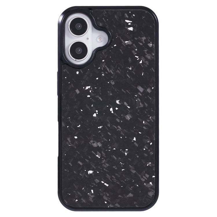 For iPhone 16 Plus Magnetic Case Forged Texture Aramid Fiber+TPU Anti-Slip Phone Cover - Silver