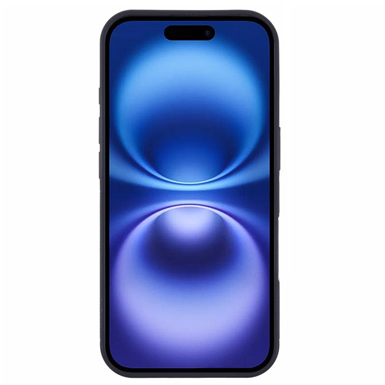 For iPhone 16 Plus Magnetic Case Forged Texture Aramid Fiber+TPU Anti-Slip Phone Cover - Purple