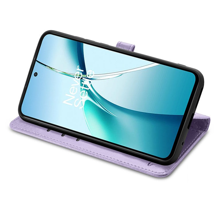 For Motorola Edge 50 Neo 5G Case Leather Wallet Flip Phone Cover Cute Cat Dog Pattern - Light Purple