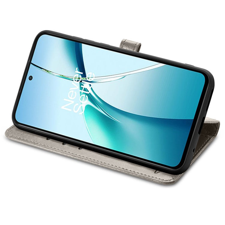 For Motorola Edge 50 Neo 5G Case Leather Wallet Flip Phone Cover Cute Cat Dog Pattern - Grey