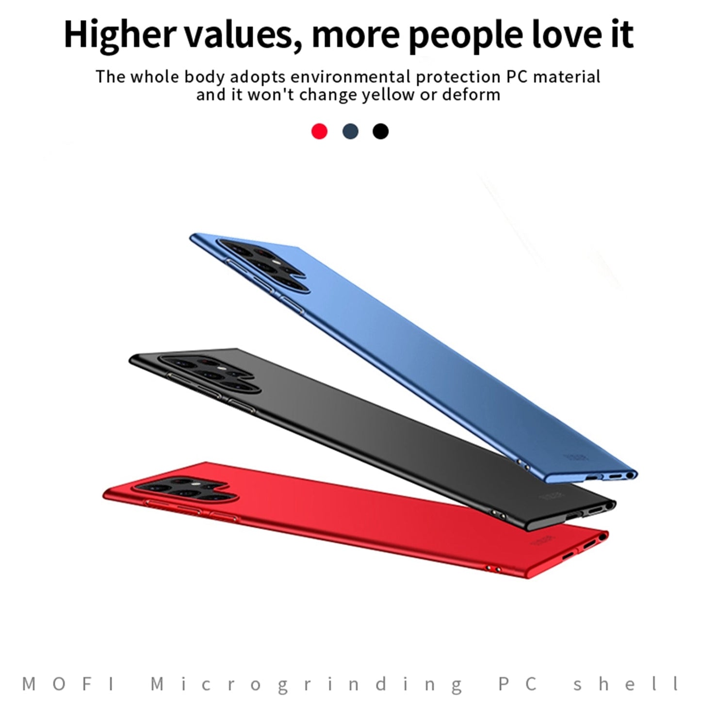 For Samsung Galaxy S25 Ultra MOFI Shield Matte Series Case Ultra Slim PC Protective Cover - Black