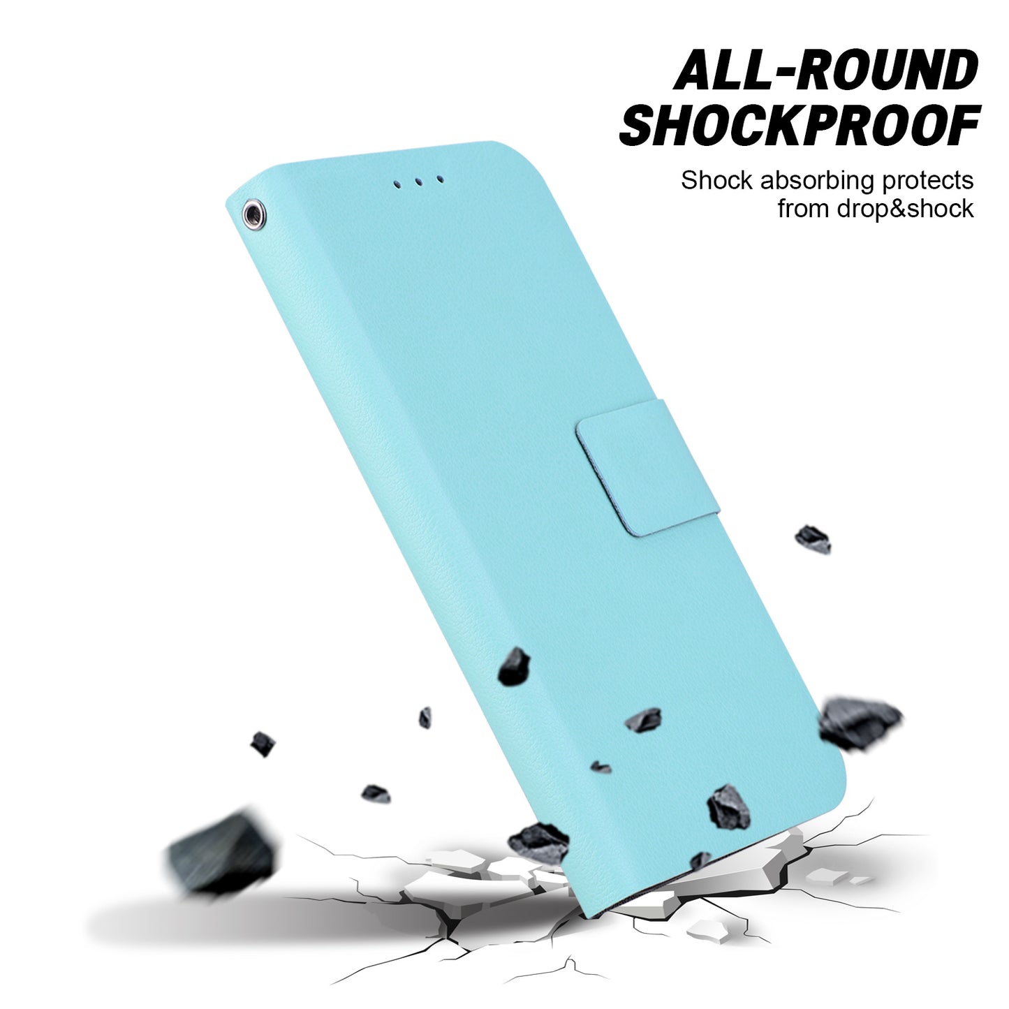 For Samsung Galaxy A06 Case Ultra-Thin PU Leather + TPU Phone Cover with Card Slot - Green
