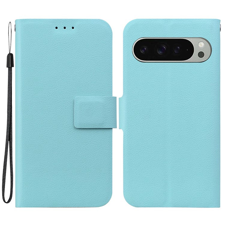 For Google Pixel 9 Pro / Pixel 9 Case Ultra-Thin PU Leather + TPU Phone Cover with Card Slot - Green