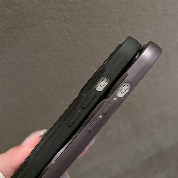 For iPhone 16 Pro Case Hollow Flame Design Matte TPU Phone Cover - Black