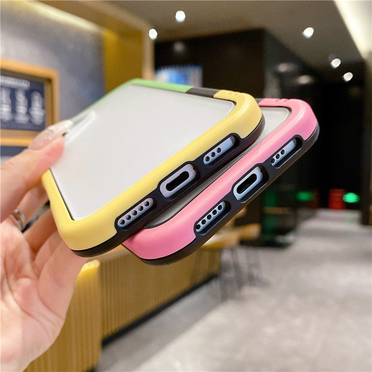 For iPhone 16 Case Detachable 2-in-1 TPU+PC Clear Phone Cover - Orange / Black