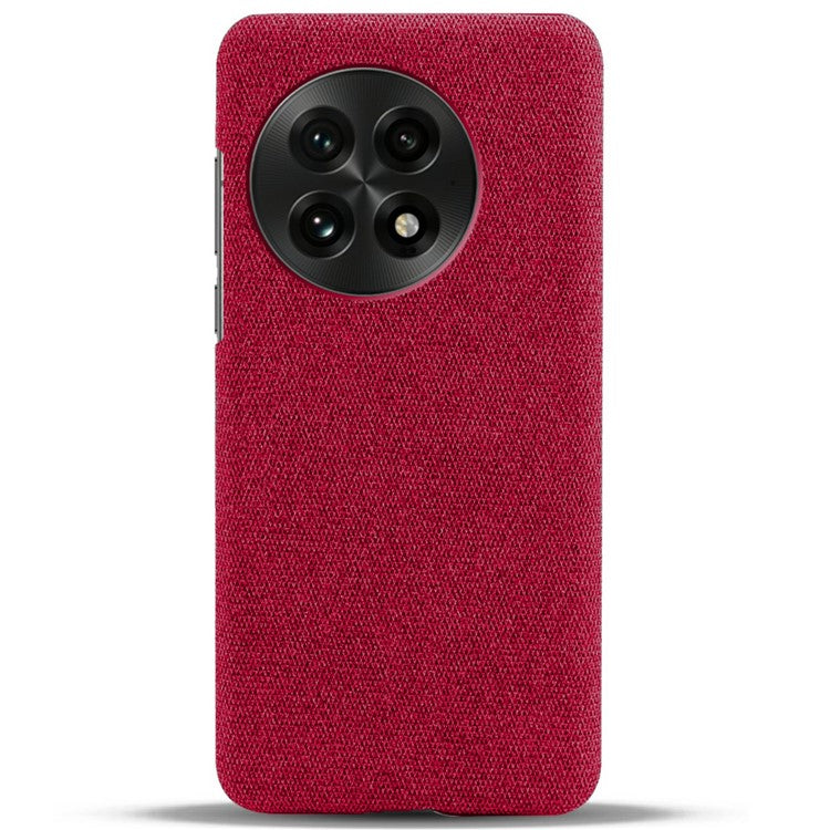 For OnePlus 13 Case Cloth Texture Anti-Scratch Protective PC Phone Cover - Red