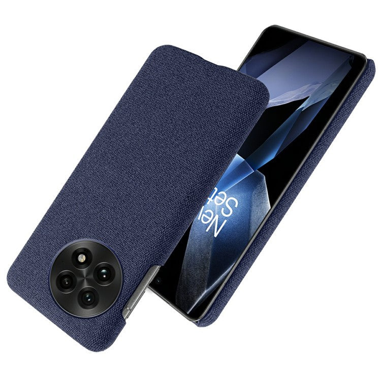 For OnePlus 13 Case Cloth Texture Anti-Scratch Protective PC Phone Cover - Blue