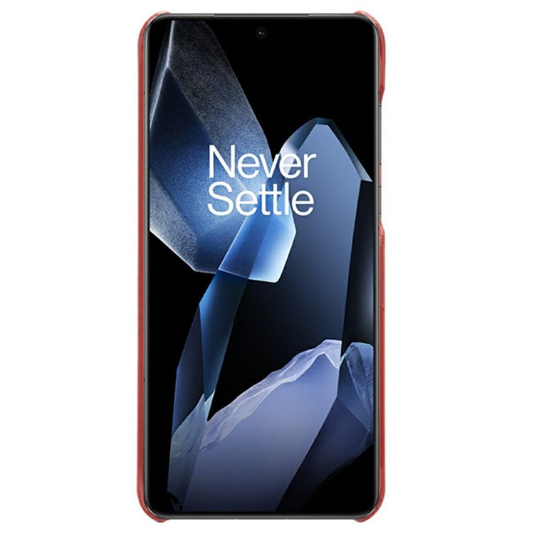 For OnePlus 13 Case Dual Card Slots PU Leather + Hard PC Phone Cover - Red