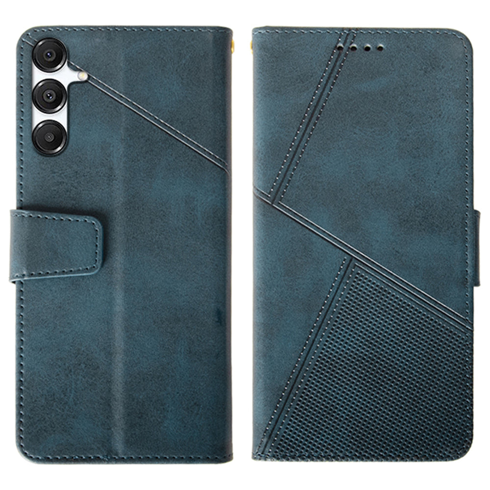 IDEWEI For Samsung Galaxy A16 5G / 4G Case Leather Wallet Phone Cover Stand Calf Texture - Blue
