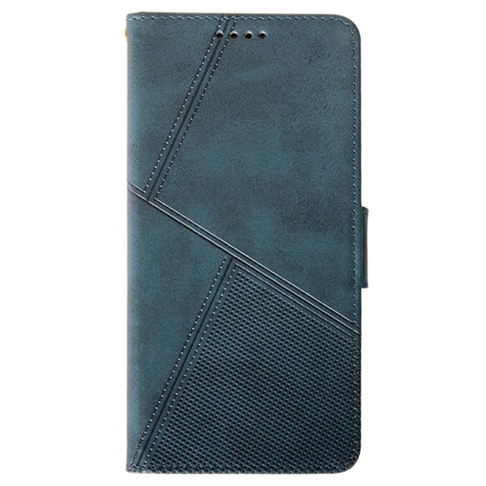IDEWEI For Samsung Galaxy A16 5G / 4G Case Leather Wallet Phone Cover Stand Calf Texture - Blue