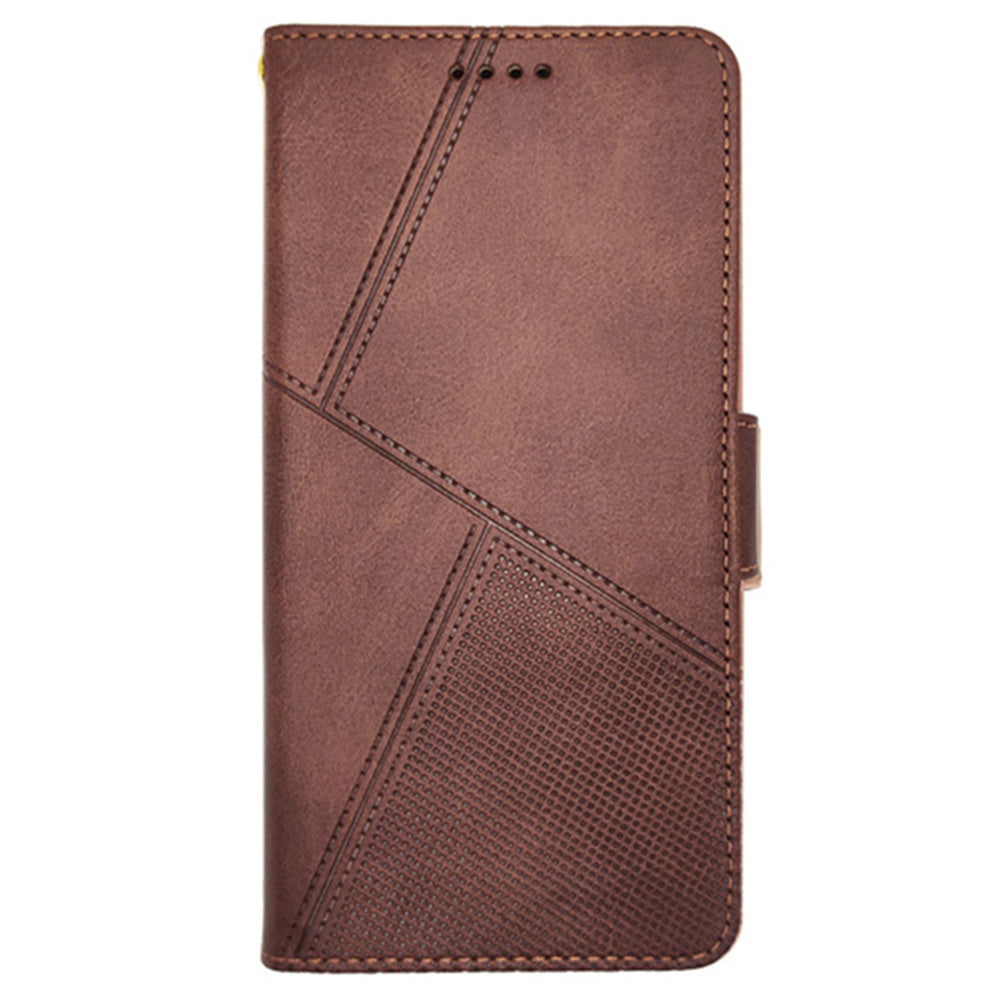 IDEWEI For Samsung Galaxy A16 5G / 4G Case Leather Wallet Phone Cover Stand Calf Texture - Coffee