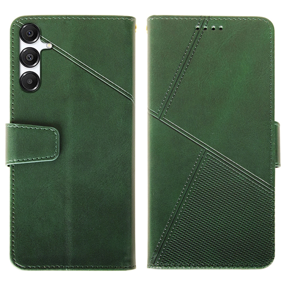 IDEWEI For Samsung Galaxy A16 5G / 4G Case Leather Wallet Phone Cover Stand Calf Texture - Green