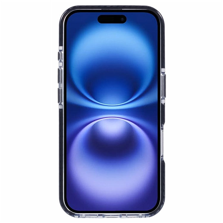 For iPhone 16 Clear Case Compatible with MagSafe TPU+PC Back Cover - Black