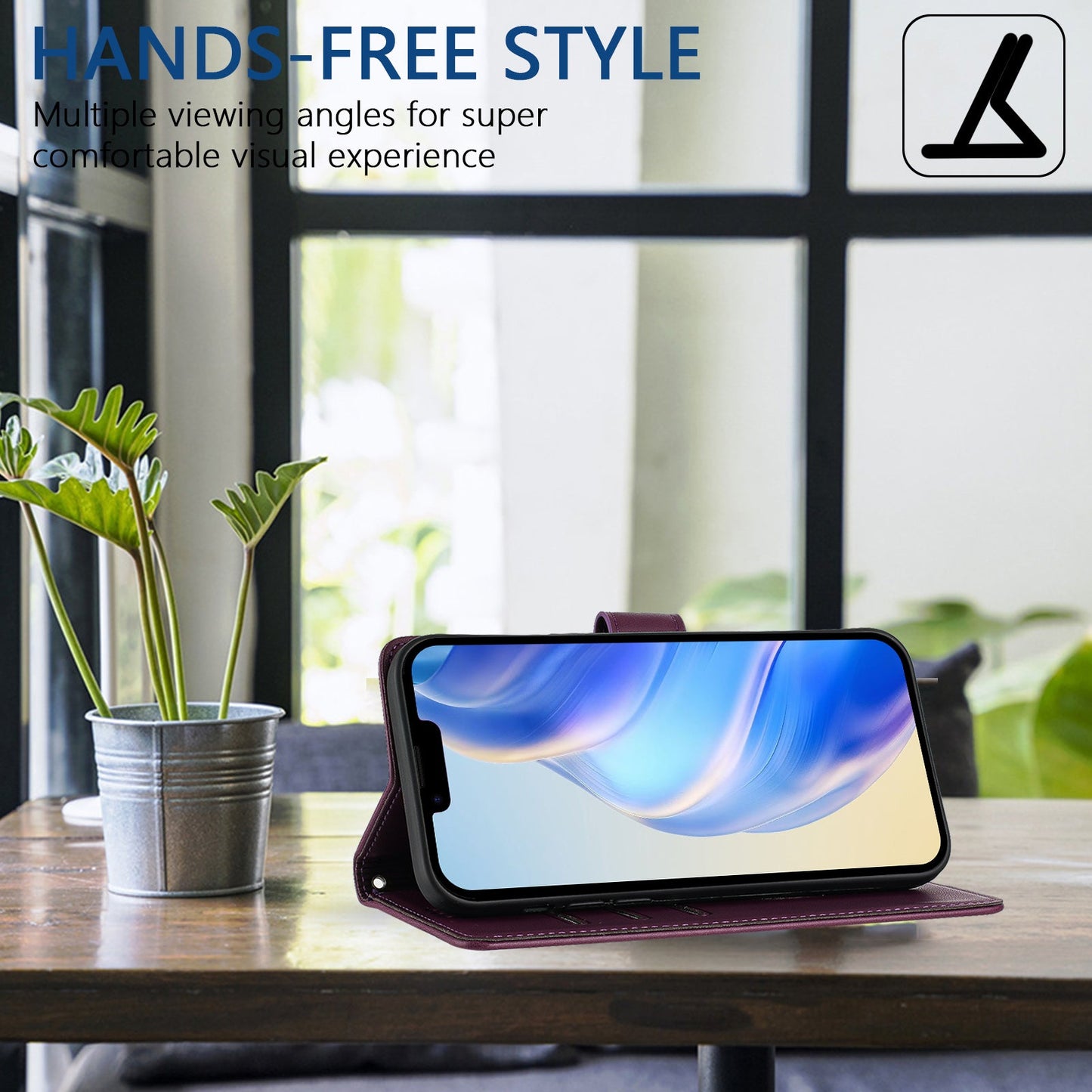 For Motorola Moto G75 5G Case Imprinted Honeycomb RFID Blocking Leather Phone Cover with Strap - Dark Purple