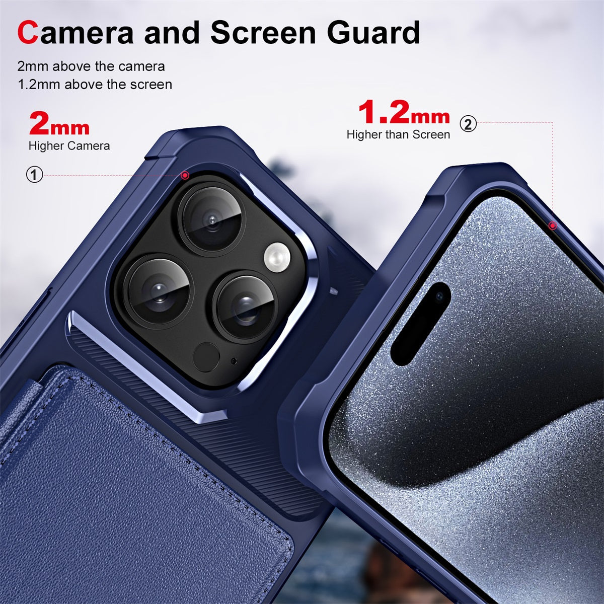 For iPhone 16 Pro ENKAY Hat-Prince Wallet Card Slot Kickstand PU Leather +TPU Back Phone Cover with Camera Lens Film - Cyan