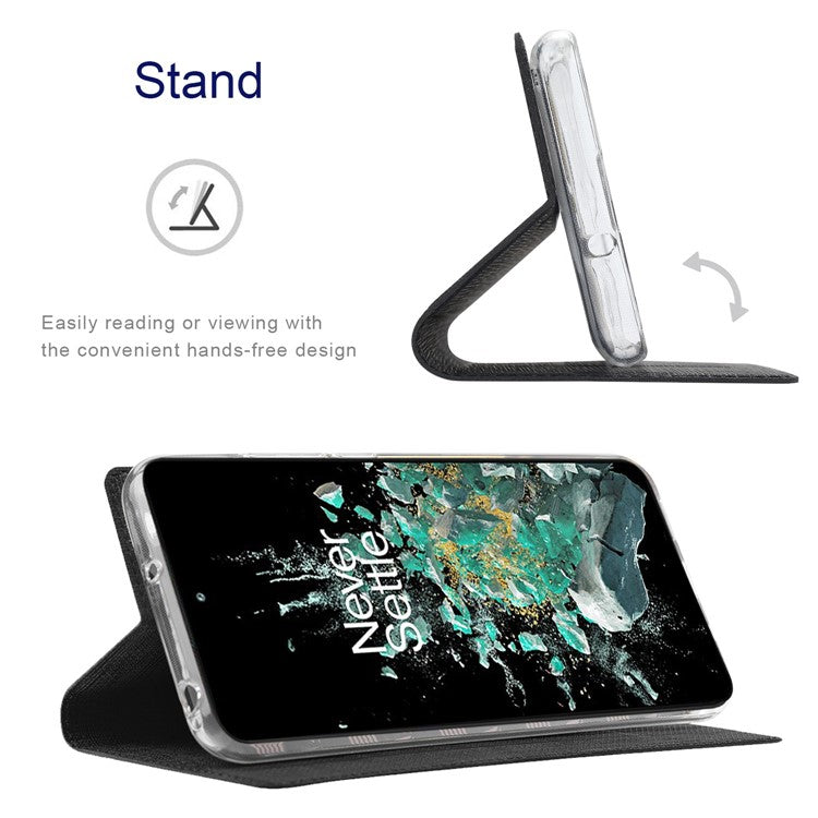 VILI DMX Series for OnePlus 10T 5G / Ace Pro 5G Card Slot Folio Flip Cover Magnetic Auto-absorbed PU Leather Stand Case - Black