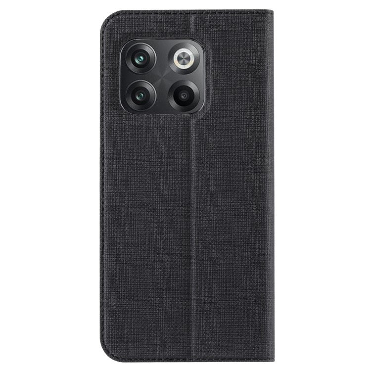 VILI DMX Series for OnePlus 10T 5G / Ace Pro 5G Card Slot Folio Flip Cover Magnetic Auto-absorbed PU Leather Stand Case - Black