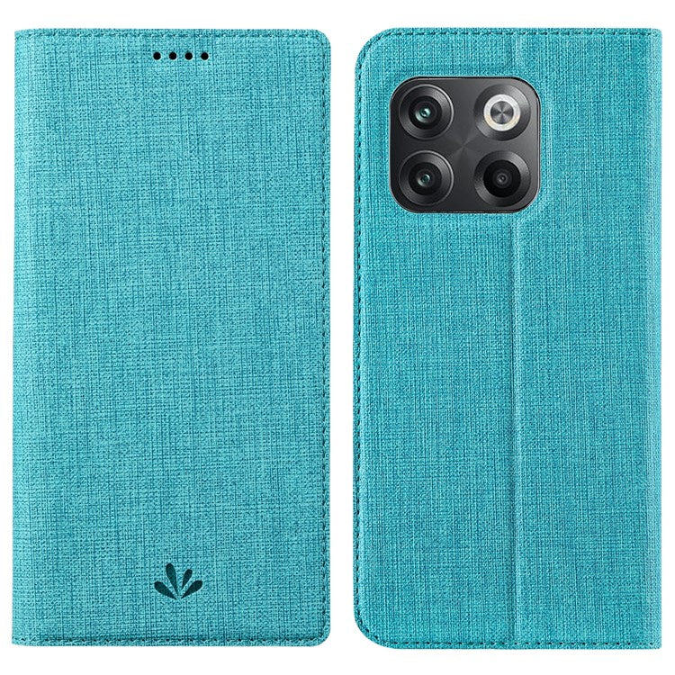 VILI DMX Series for OnePlus 10T 5G / Ace Pro 5G Card Slot Folio Flip Cover Magnetic Auto-absorbed PU Leather Stand Case - Blue