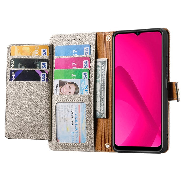 For Xiaomi Poco C75 4G / Redmi 14R 5G / 14C 4G Case RFID Blocking Zipper Pocket Leather Wallet Phone Cover - Grey