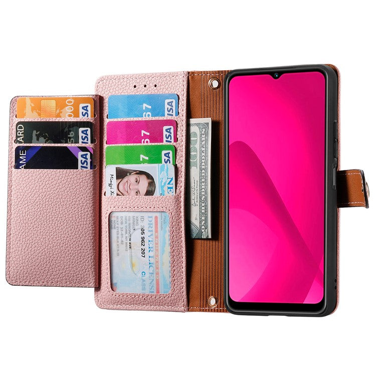 For Xiaomi Poco C75 4G / Redmi 14R 5G / 14C 4G Case RFID Blocking Zipper Pocket Leather Wallet Phone Cover - Pink