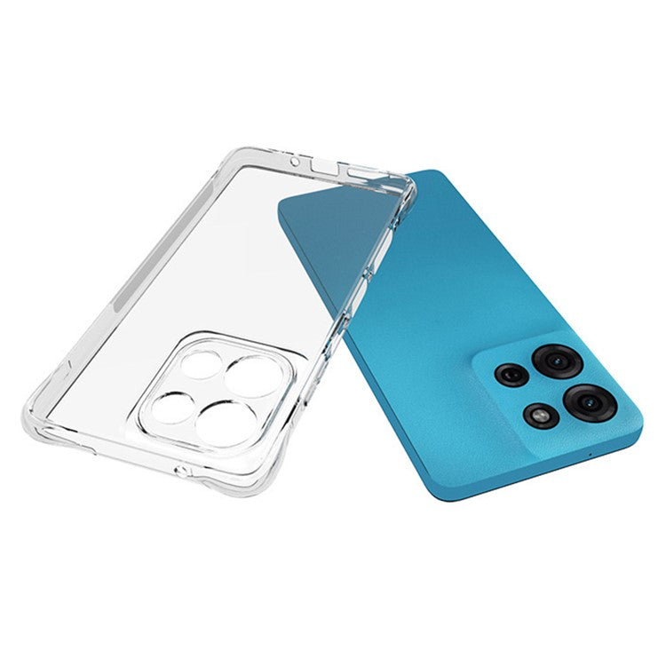 WANLONFENG WL Series for Motorola Moto G75 5G TPU Case 2.0mm Phone Cover with Tempered Glass Film