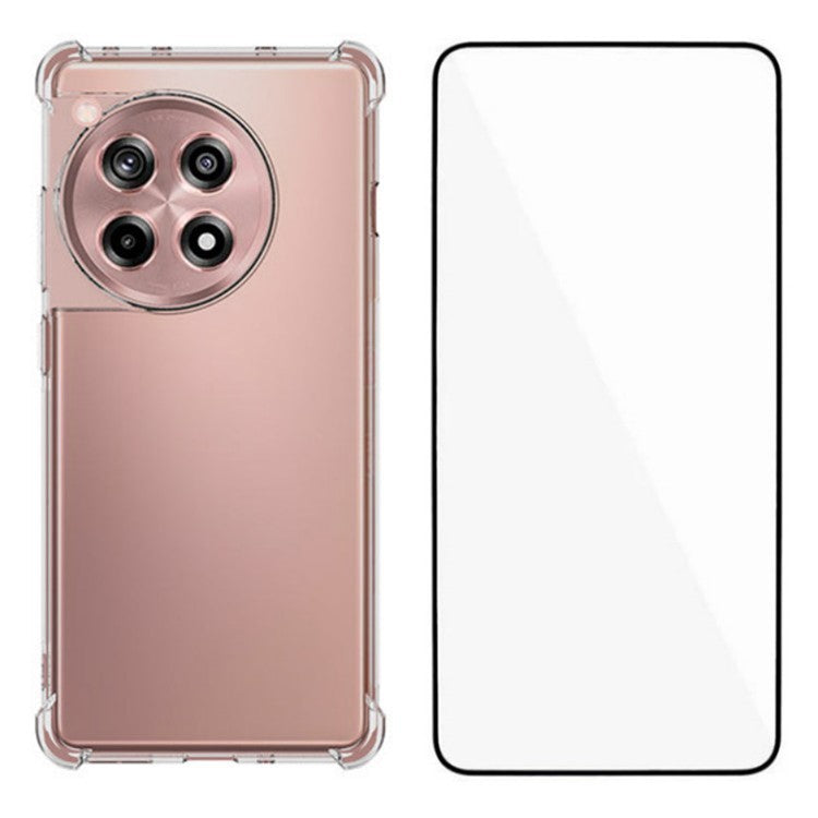 WANLONFENG WL Series for OnePlus Ace 3 5G TPU Case 2.0mm Phone Cover with Tempered Glass Film