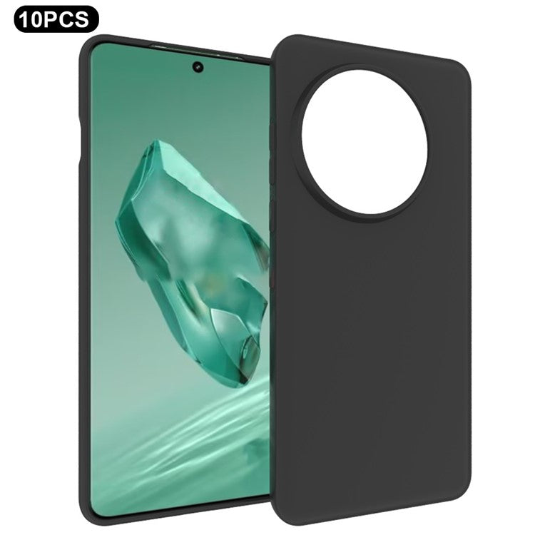 10Pcs / Pack For OnePlus 13 Case Anti-Fingerprint Soft TPU Protective Cover - Black