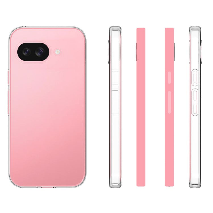 10Pcs / Pack For Google Pixel 9a Clear Case Watermark-Free TPU Protective Cover