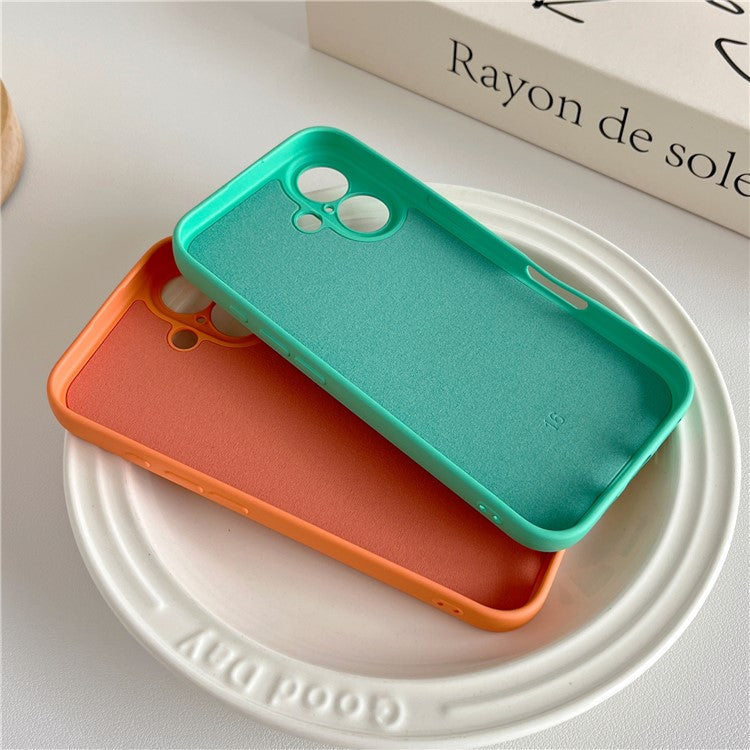 For iPhone 16 Plus Phone Back Case Scratch Resistant Silicone Mobile Cover - Red