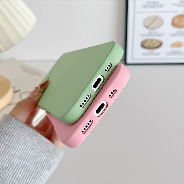 For iPhone 16 Plus Phone Back Case Scratch Resistant Silicone Mobile Cover - Red