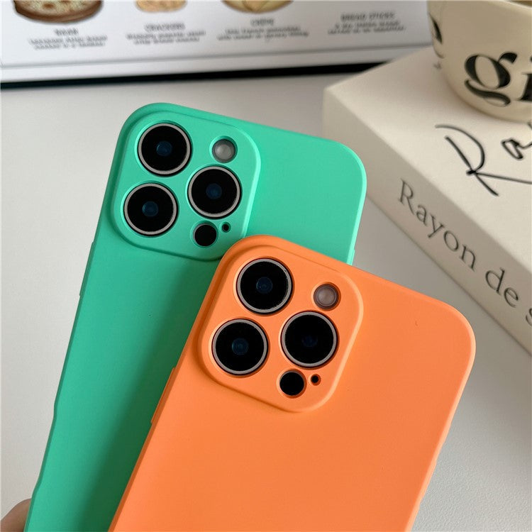 For iPhone 16 Pro Phone Back Case Scratch Resistant Silicone Mobile Cover - Yellow