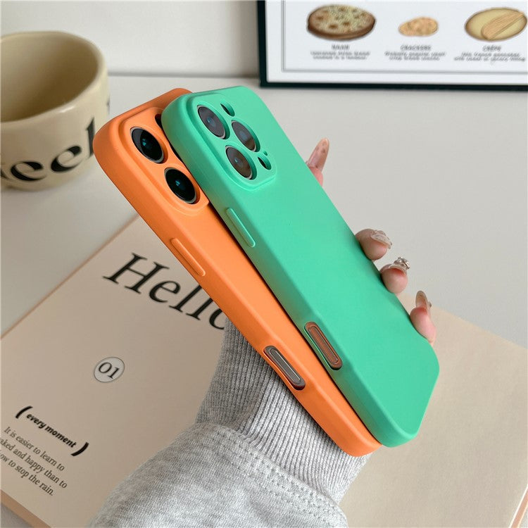 For iPhone 16 Pro Phone Back Case Scratch Resistant Silicone Mobile Cover - Violet