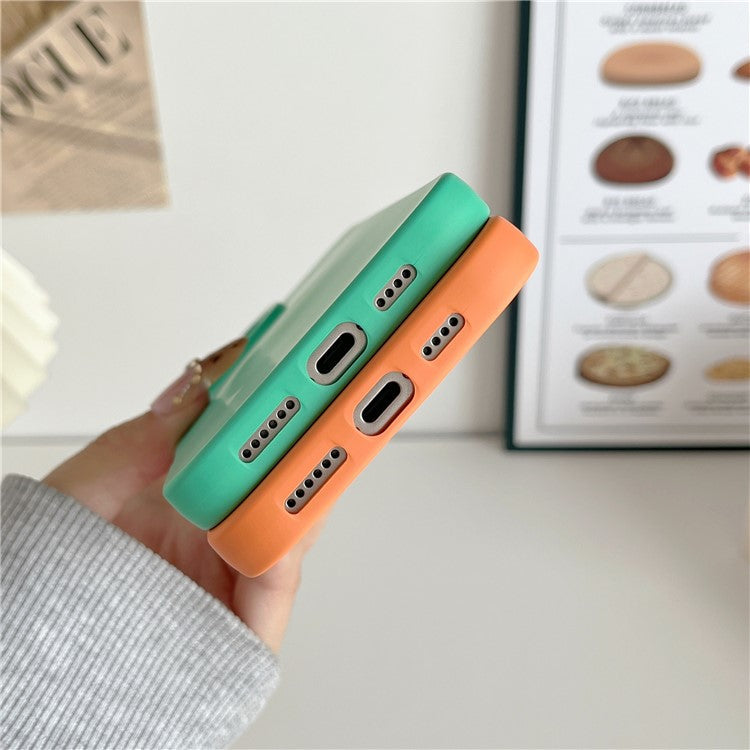 For iPhone 16 Pro Phone Back Case Scratch Resistant Silicone Mobile Cover - Violet