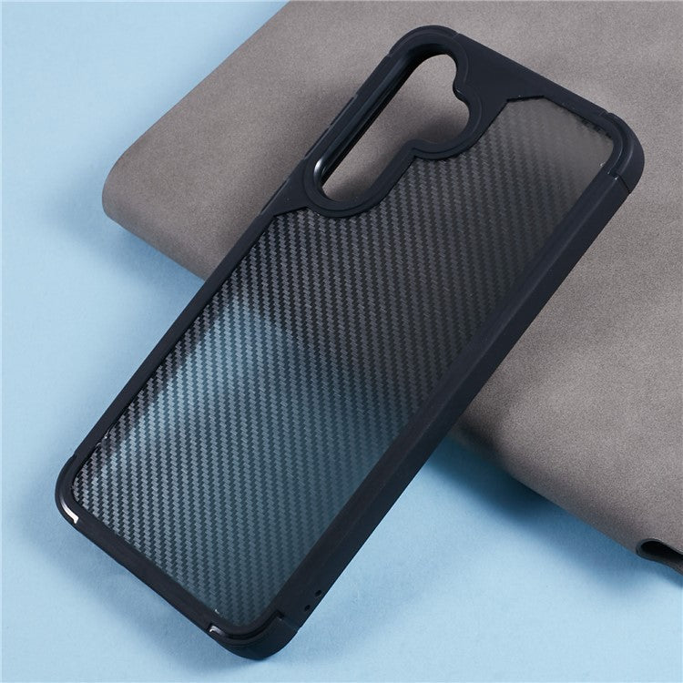 For Samsung Galaxy A15 5G / 4G Case Carbon Fiber Texture TPU+PC Anti-Drop Phone Cover