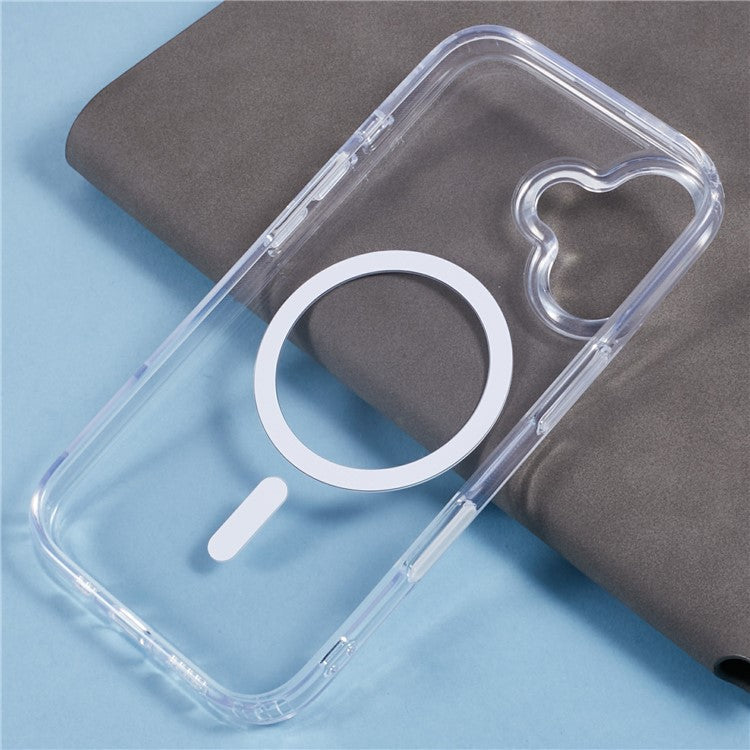 For iPhone 16 Plus Clear Case Compatible with MagSafe TPU+PC Back Cover