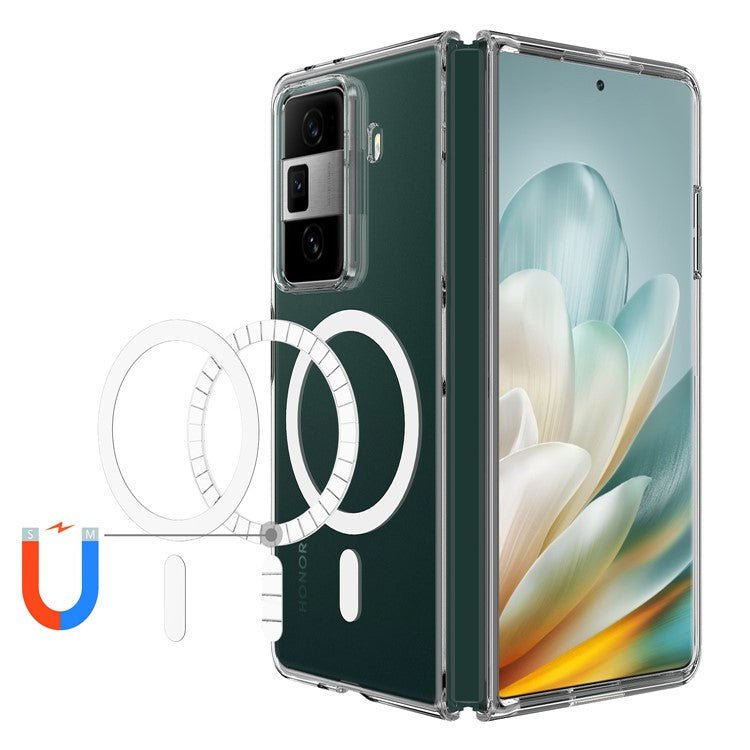 For Honor Magic Vs3 5G Clear Case TPU+Acrylic Magnetic Phone Cover Compatible with MagSafe