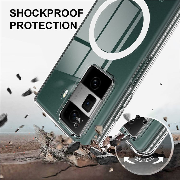 For Honor Magic Vs3 5G Clear Case TPU+Acrylic Magnetic Phone Cover Compatible with MagSafe