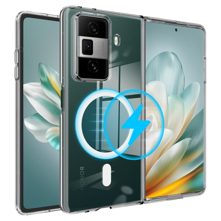 For Honor Magic Vs3 5G Clear Case TPU+Acrylic Magnetic Phone Cover Compatible with MagSafe