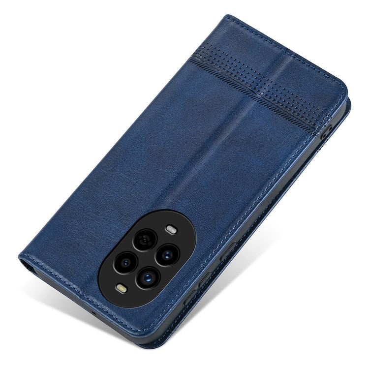 AZNS For Huawei nova 13 Pro 5G Case Cowhide Texture PU Leather Wallet Phone Cover - Blue