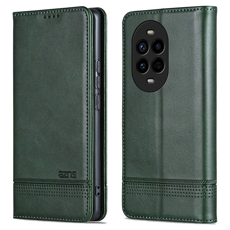 AZNS For Huawei nova 13 Pro 5G Case Cowhide Texture PU Leather Wallet Phone Cover - Green