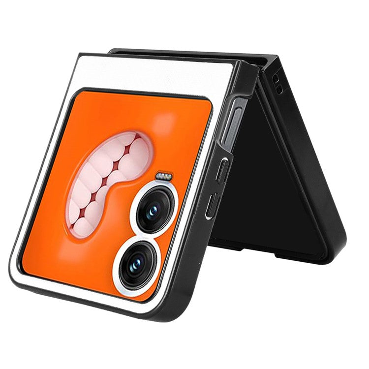 For Infinix Zero Flip 5G Case Carbon Fiber Texture Shockproof PU+PC Phone Cover - White