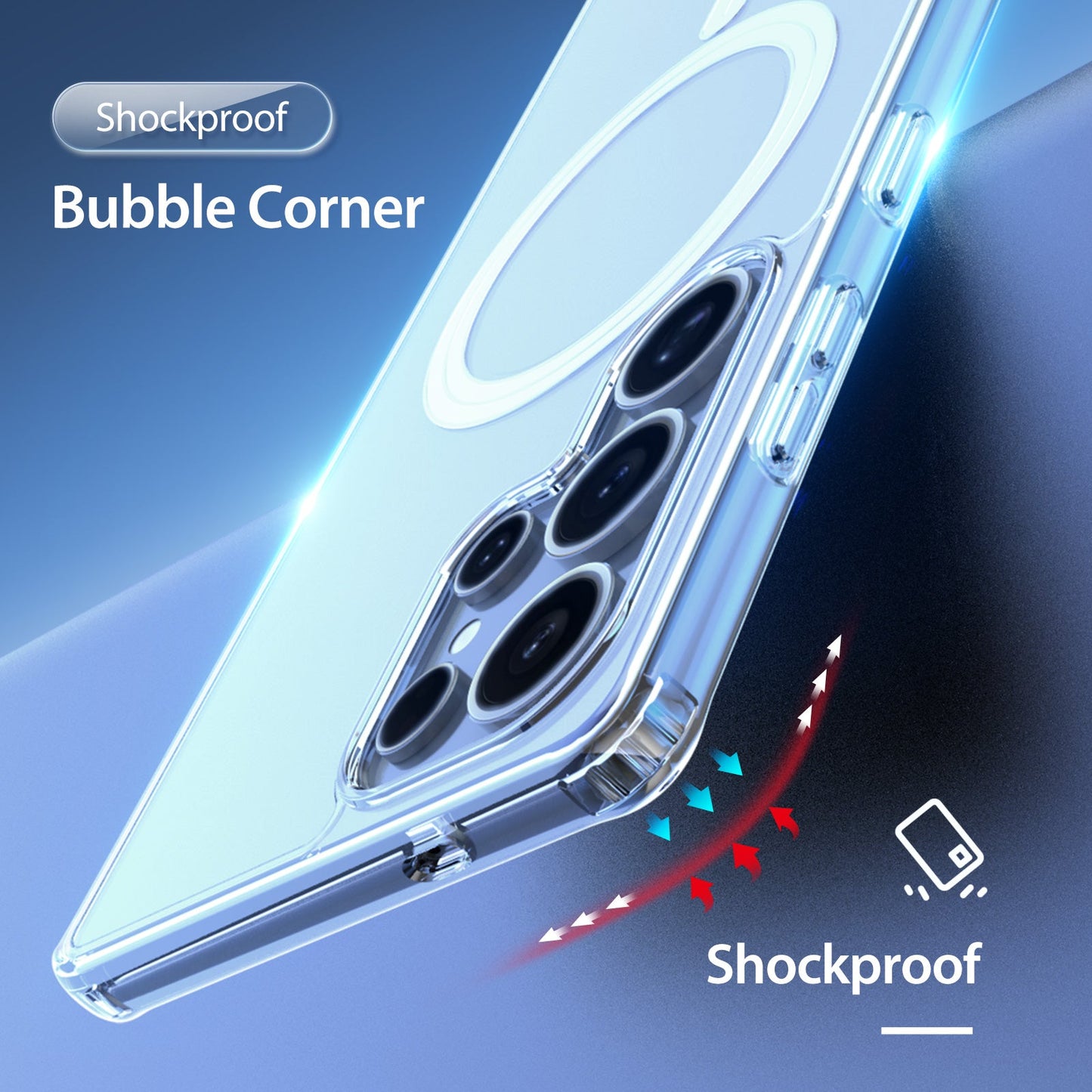 For Samsung Galaxy S25 Ultra Back Cover DUX DUCIS Clin Series Clear Phone Case Compatible with MagSafe - Clear