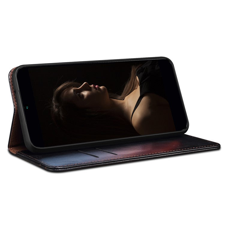 For Huawei nova 13 Pro 5G Case Crazy Horse Texture Waxy Leather Wallet Stand Phone Cover - Black